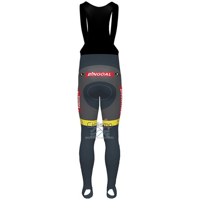Allonie Bruxelles Ropa Ciclismo Culotte Largo 2021 Hombre Mangas Largas AMarillo